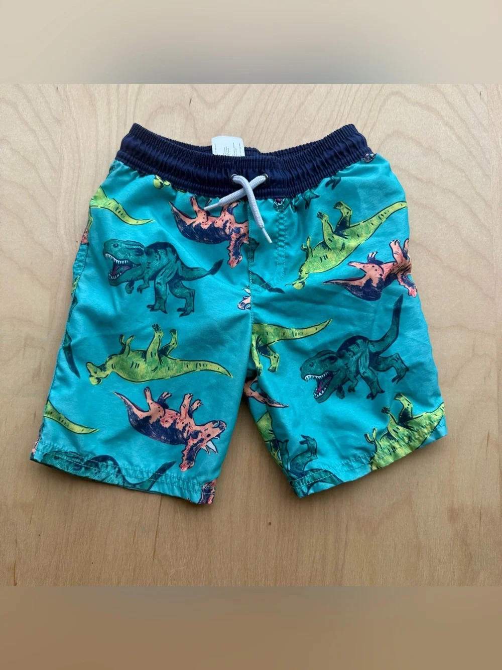 Carter's Kid Dinosaur Swim Trunks Bottoms Shorts Blue size 5 / 5A